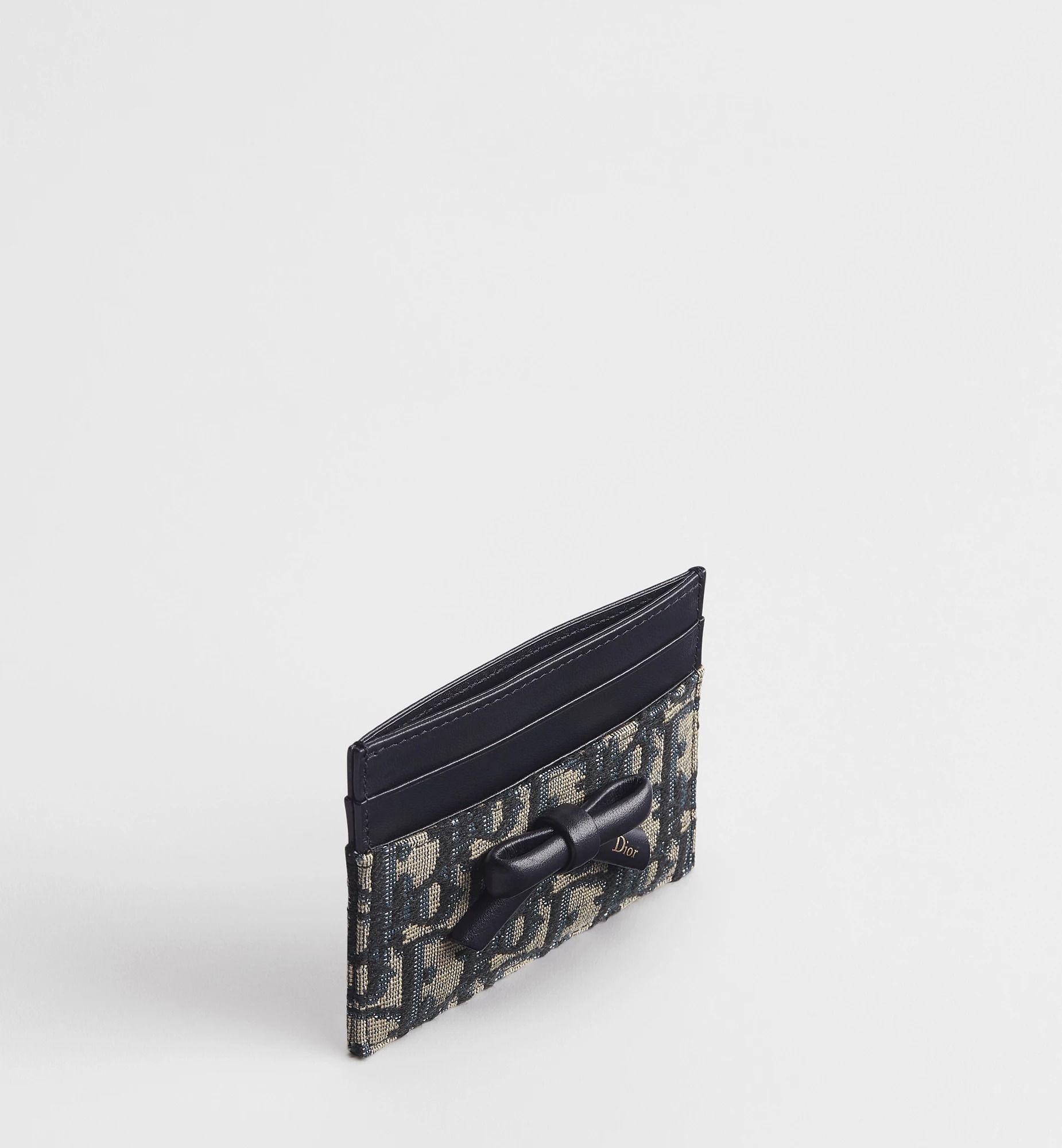  Ví Dior Bow Freesia Card Holder 'Blue' 