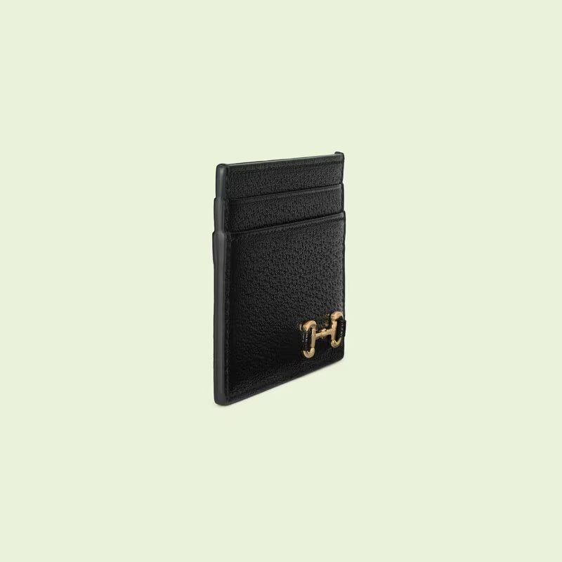  Ví Gucci Card Case Horsebit 'Black' 