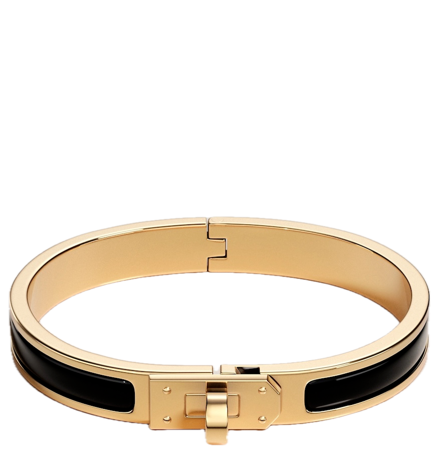  Vòng Tay Nữ Hermes Mini Clic Kelly 'Noir' 