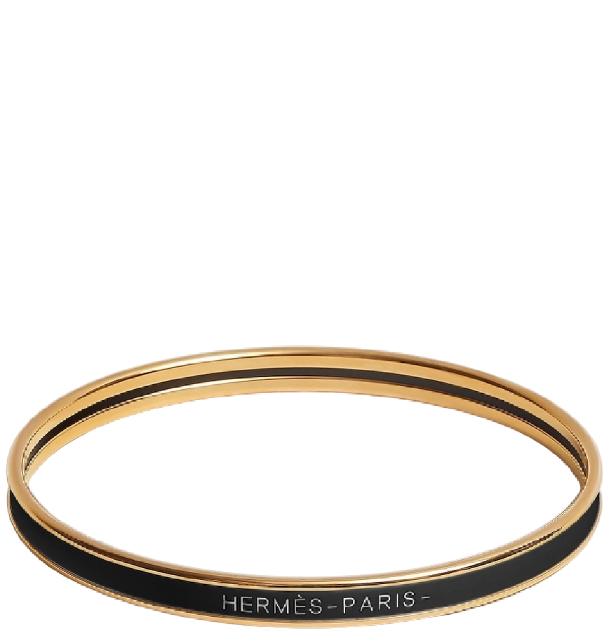  Vòng Tay Nữ Hermes Uni Bangle 'Noir Gold' 