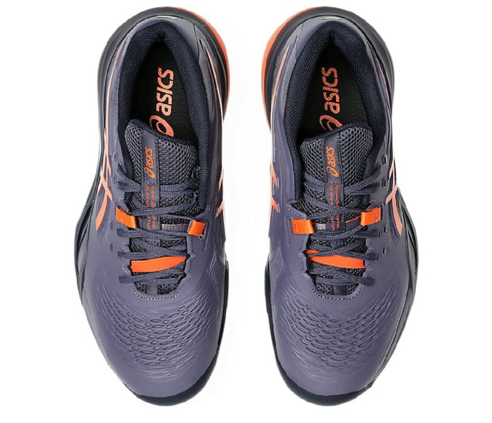  Giày Nam Asics Gel Resolution X Greyish 'Purple Nova Orange' 