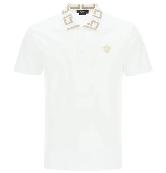  Áo Nam Versace Colletto Greca 'White' 