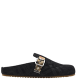  Dép Nam Burberry Check Suede Urchin Clogs 'Black' 