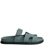  Dép Nữ Hermes Chypre Sandal 'Bleu Tonnerre' 