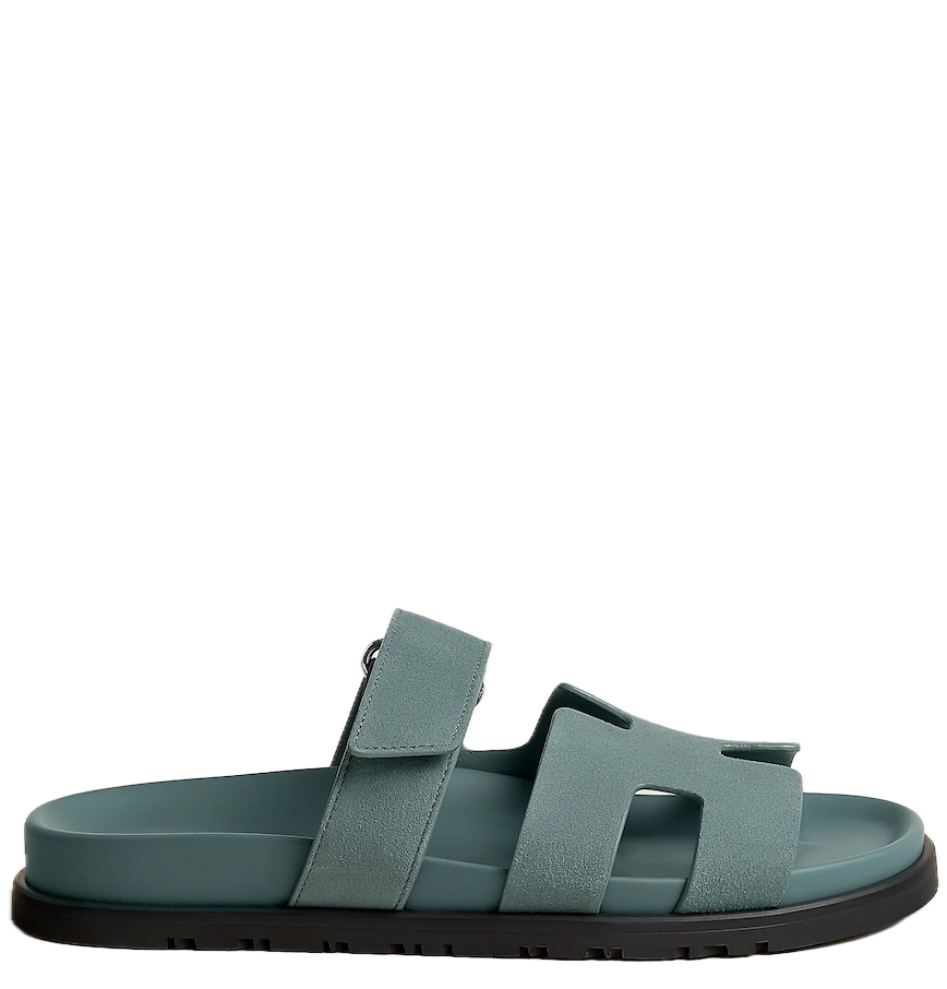  Dép Nữ Hermes Chypre Sandal 'Bleu Tonnerre' 