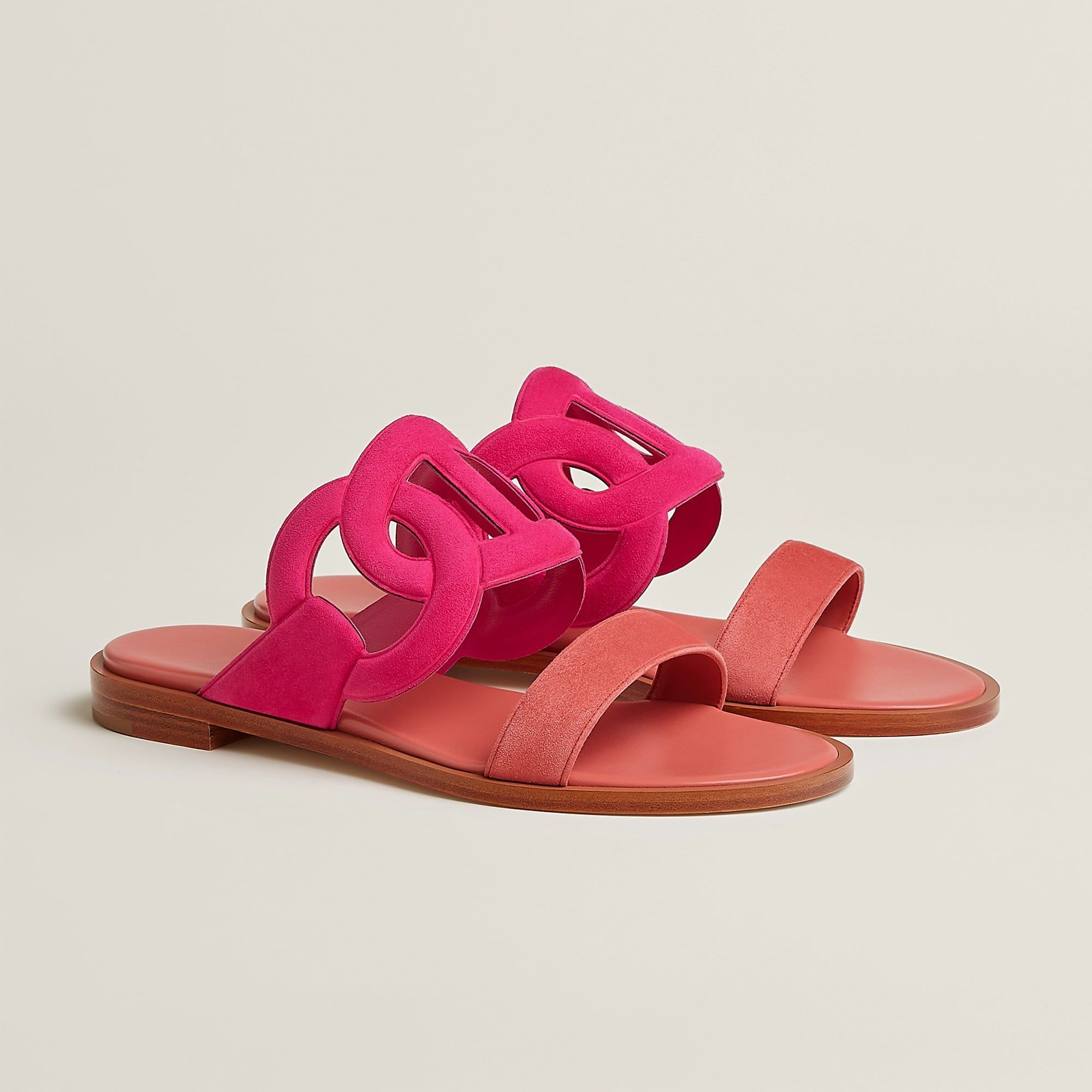  Dép Nữ Hermes Lagune Sandal 'Rose Sakura' 
