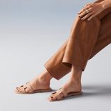  Dép Nữ Hermes Oran Sandal 'Beige Perlino' 