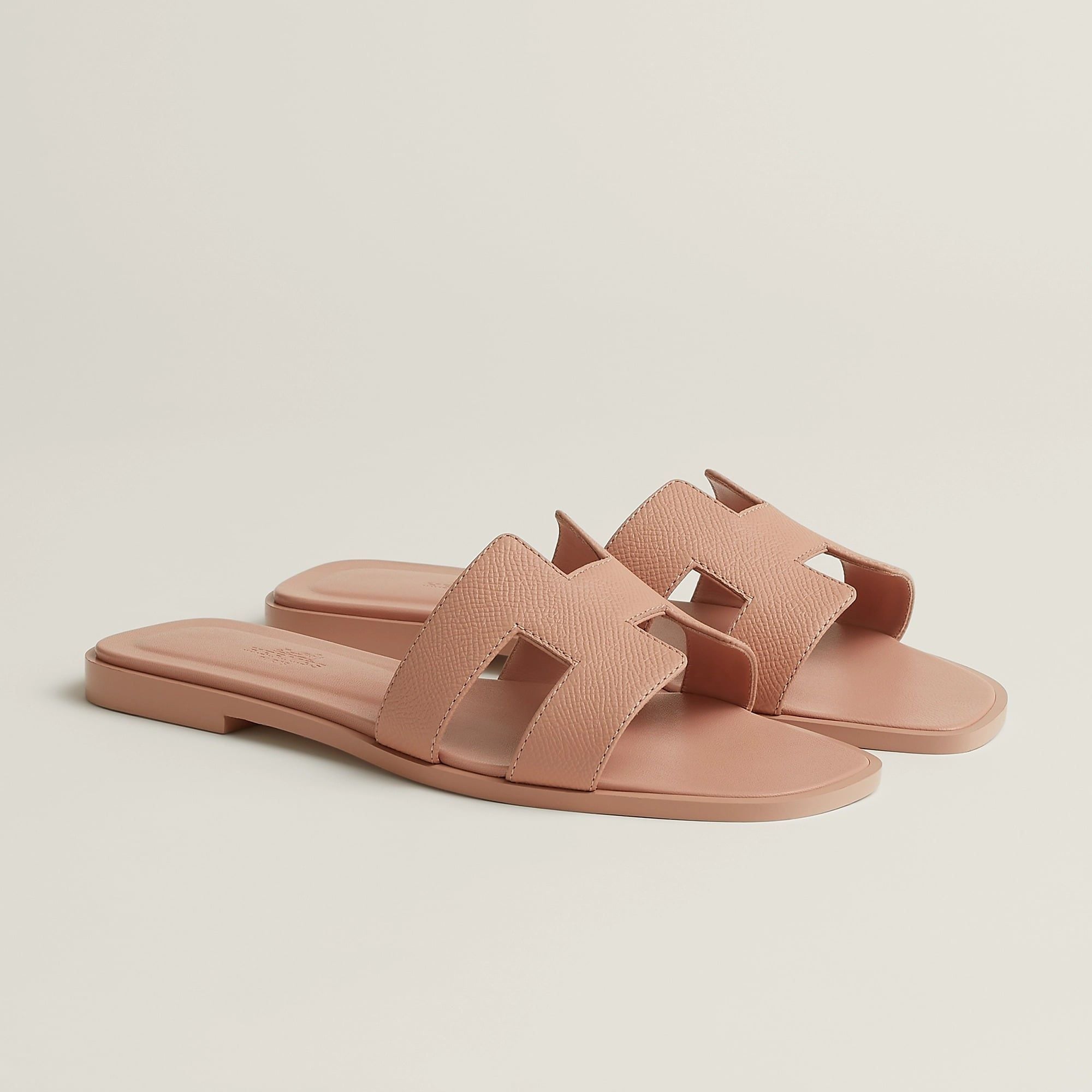  Dép Nữ Hermes Oran Sandal 'Beige Perlino' 
