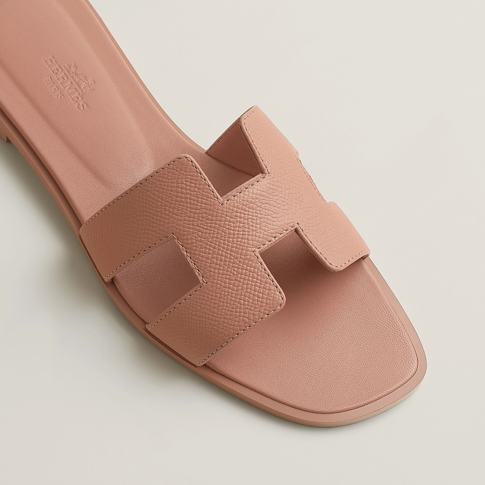  Dép Nữ Hermes Oran Sandal 'Beige Perlino' 