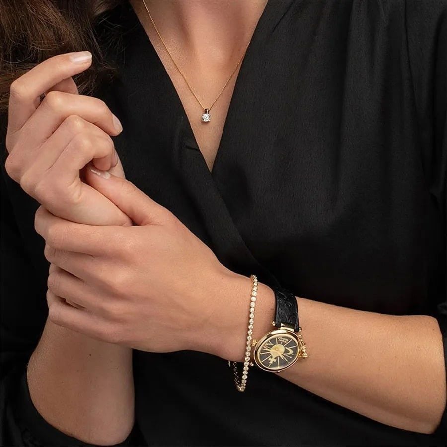  Đồng Hồ Nữ Vivienne Westwood Orb 'Gold Black' 