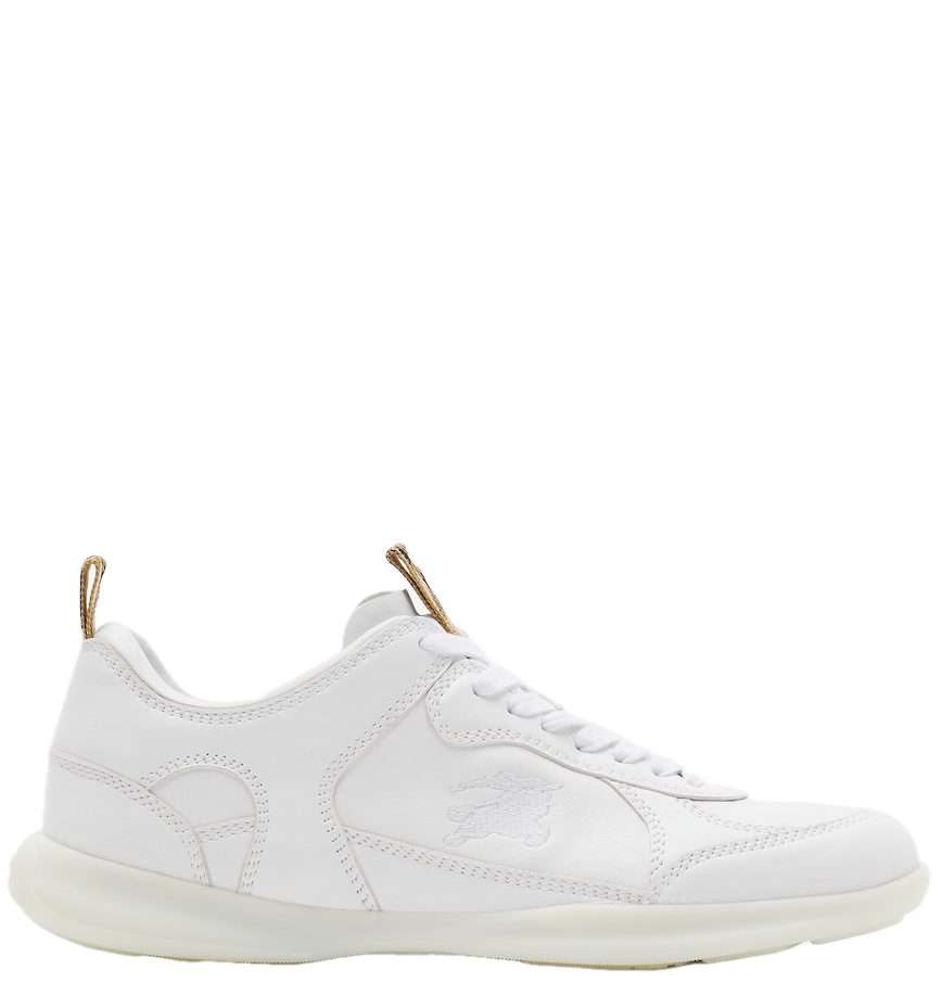  Giày Nam Burberry Leather Matrix Sneakers 'White' 