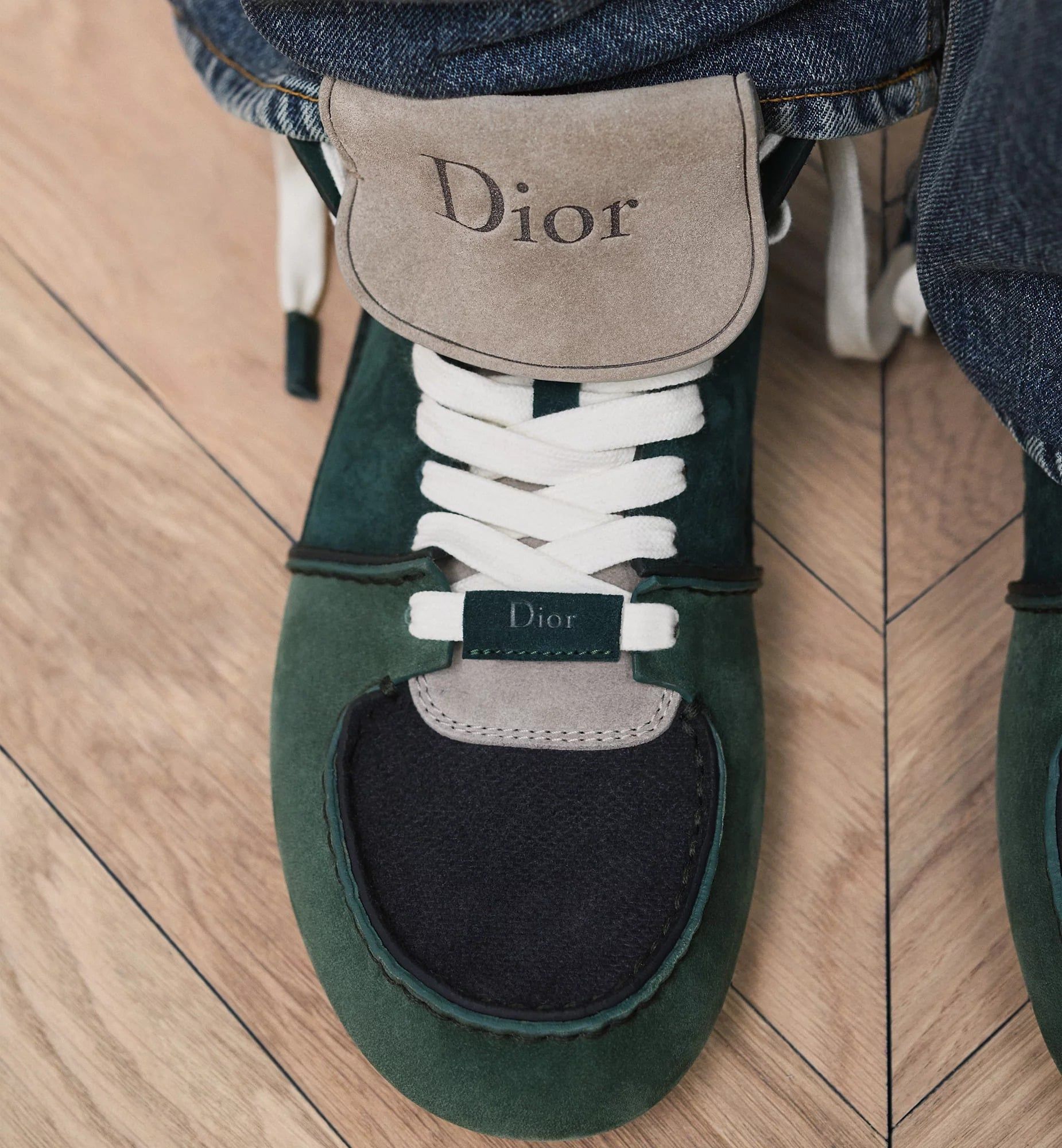 Giày Nam Dior Roadie Lace-Up Boot 'Green' 
