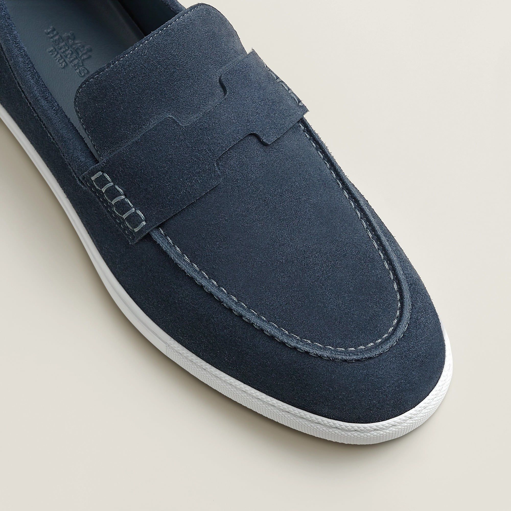  Giày Nam Hermes Job Loafer 'Bleu Céleste' 
