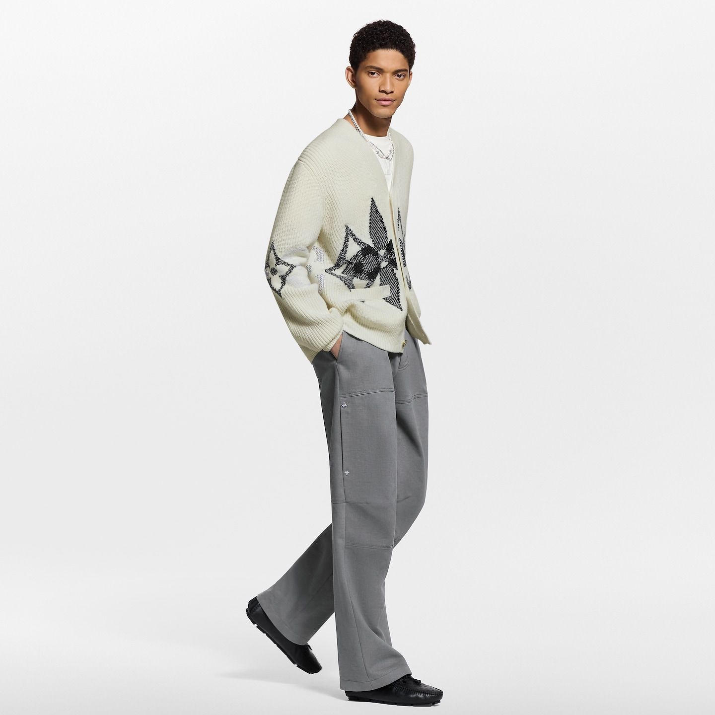  Giày Nam Louis Vuitton LV Driver Moccasin 'Black' 