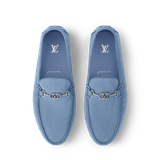  Giày Nam Louis Vuitton LV Driver Moccasins 'Blue' 