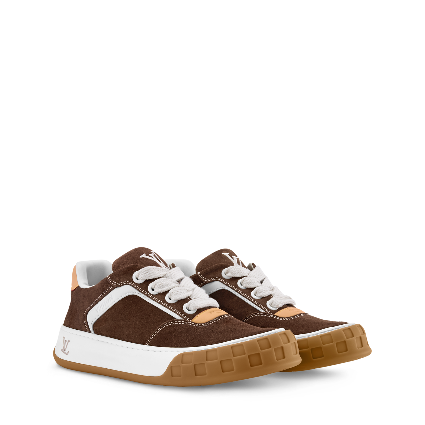  Giày Nam Louis Vuitton LV Tilted Trainers 'Brown' 
