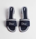  Giày Nữ Dior Dentelle Heeled Slide 'Blue' 