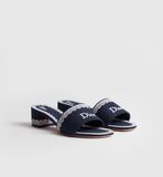  Giày Nữ Dior Dentelle Heeled Slide 'Blue' 