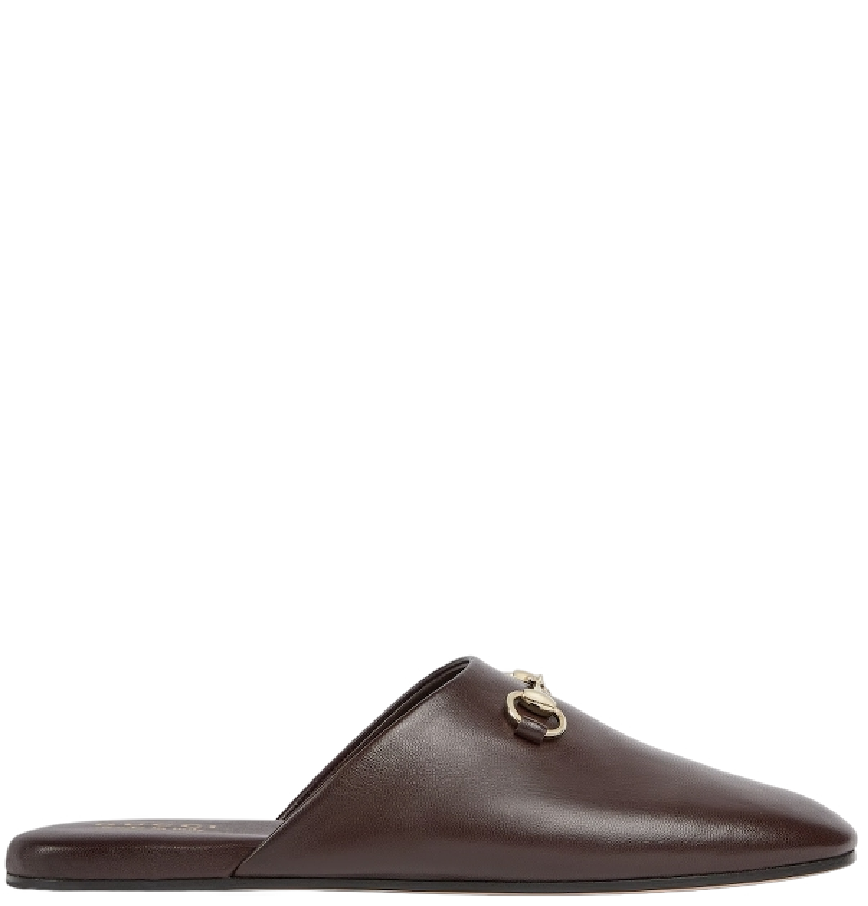  Giày Nữ Gucci Mule With Horsebit 'Brown' 