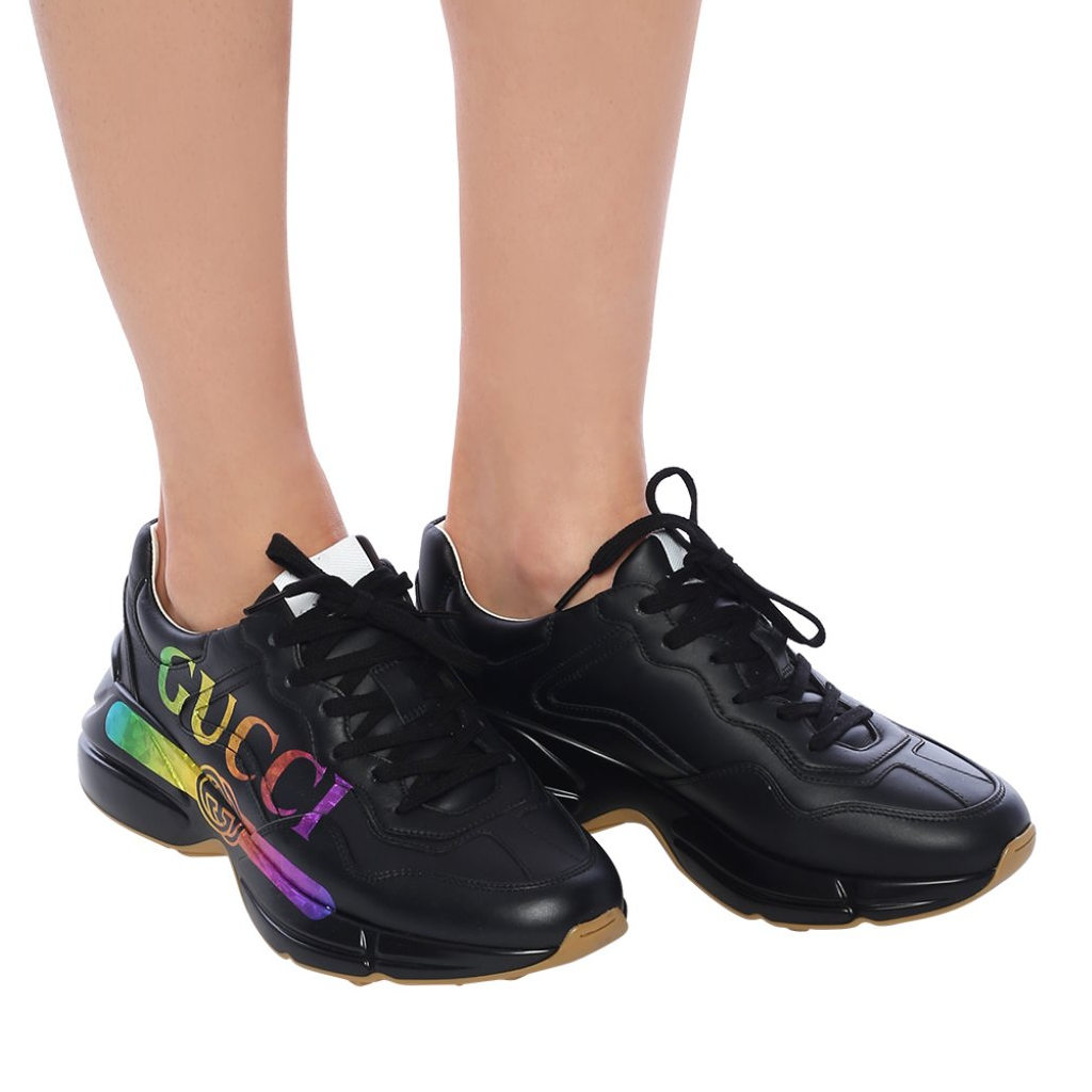  Giày Nữ Gucci Rhyton 'Iridescent Logo' 