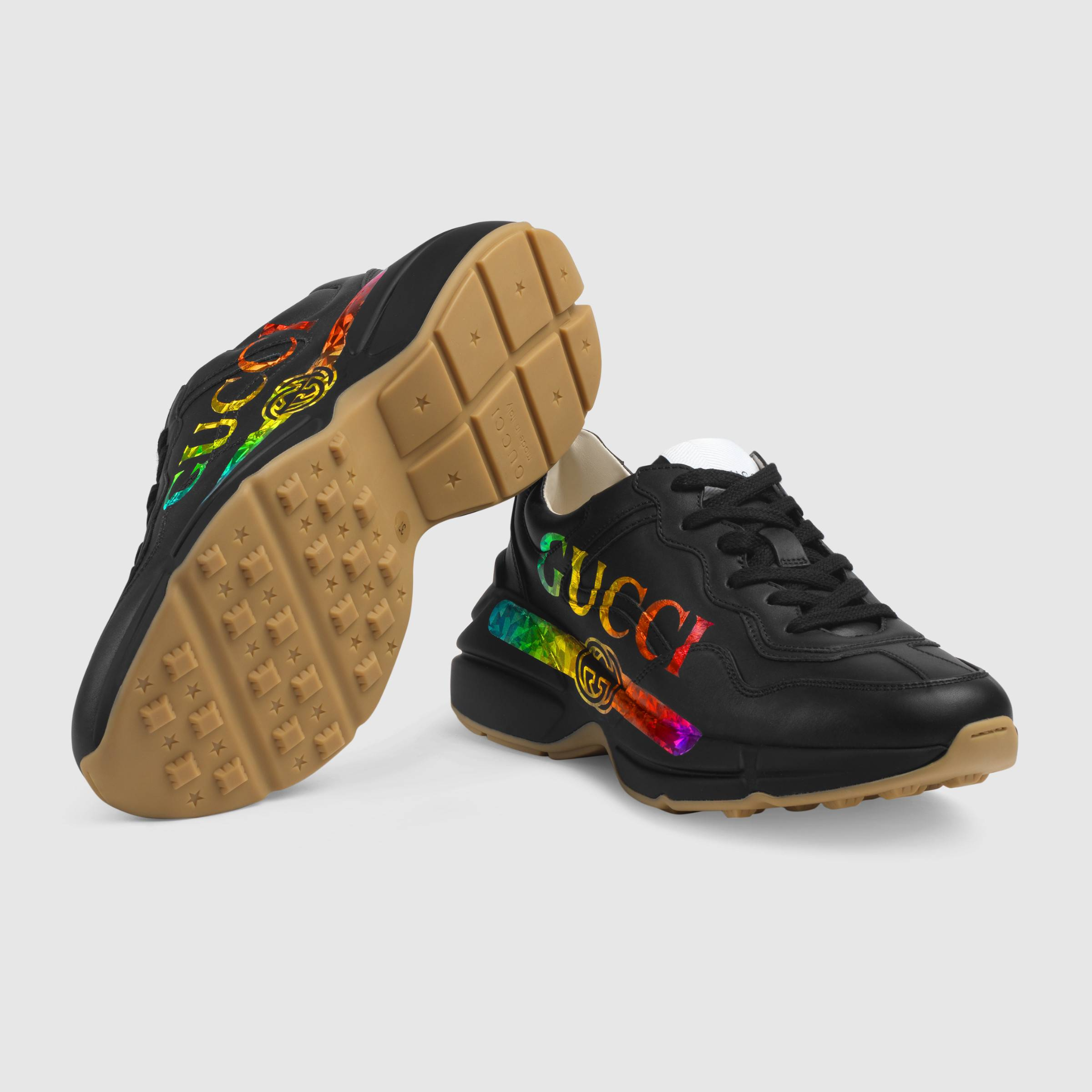  Giày Nữ Gucci Rhyton 'Iridescent Logo' 