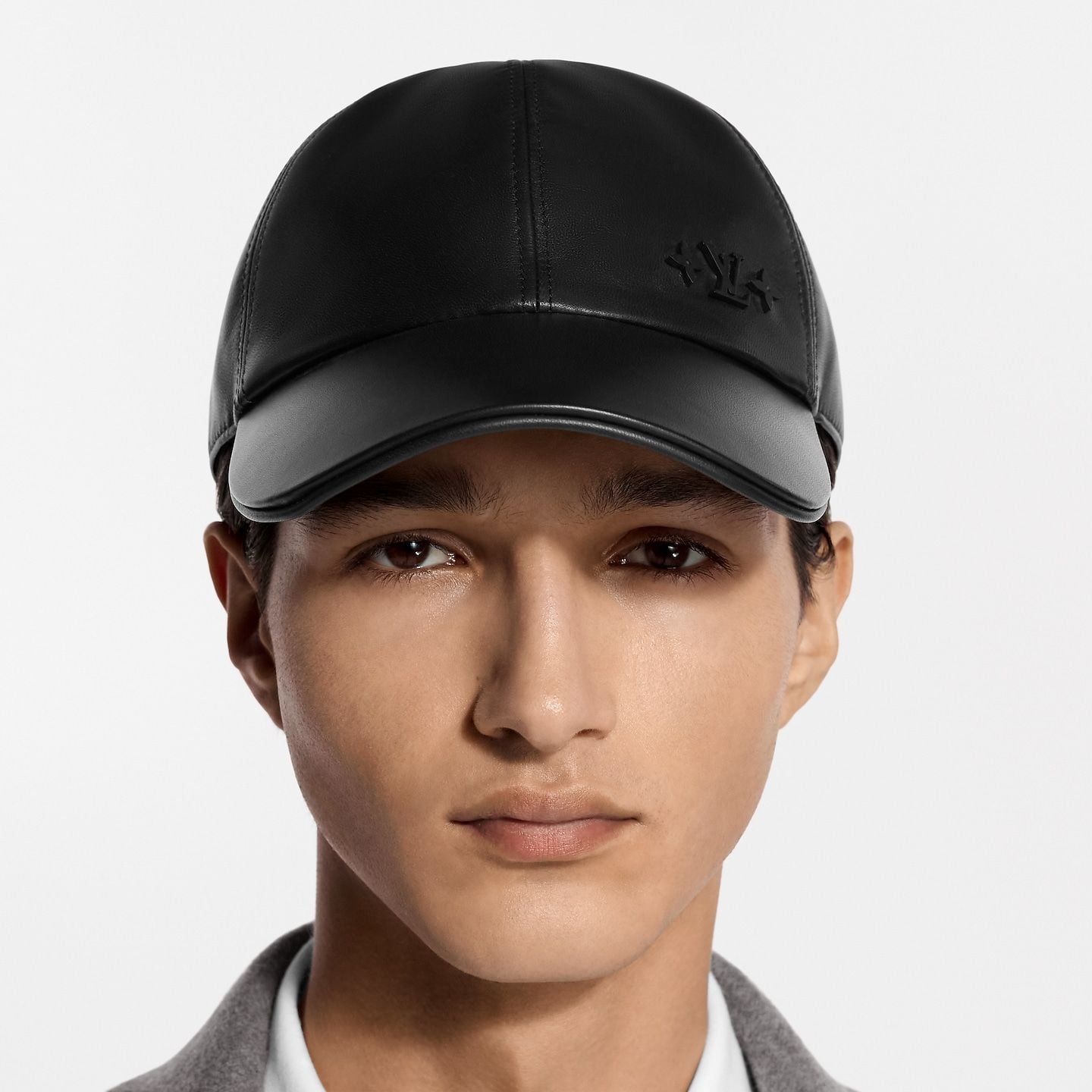 Mũ Louis Vuitton LV Medaillon Leather Cap 'Black' 