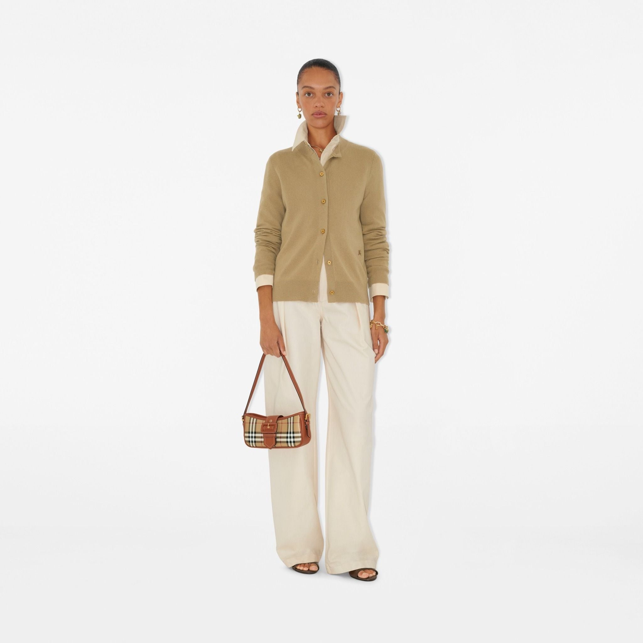  Túi Nữ Burberry Check Sling Bag 'Archive Beige' 