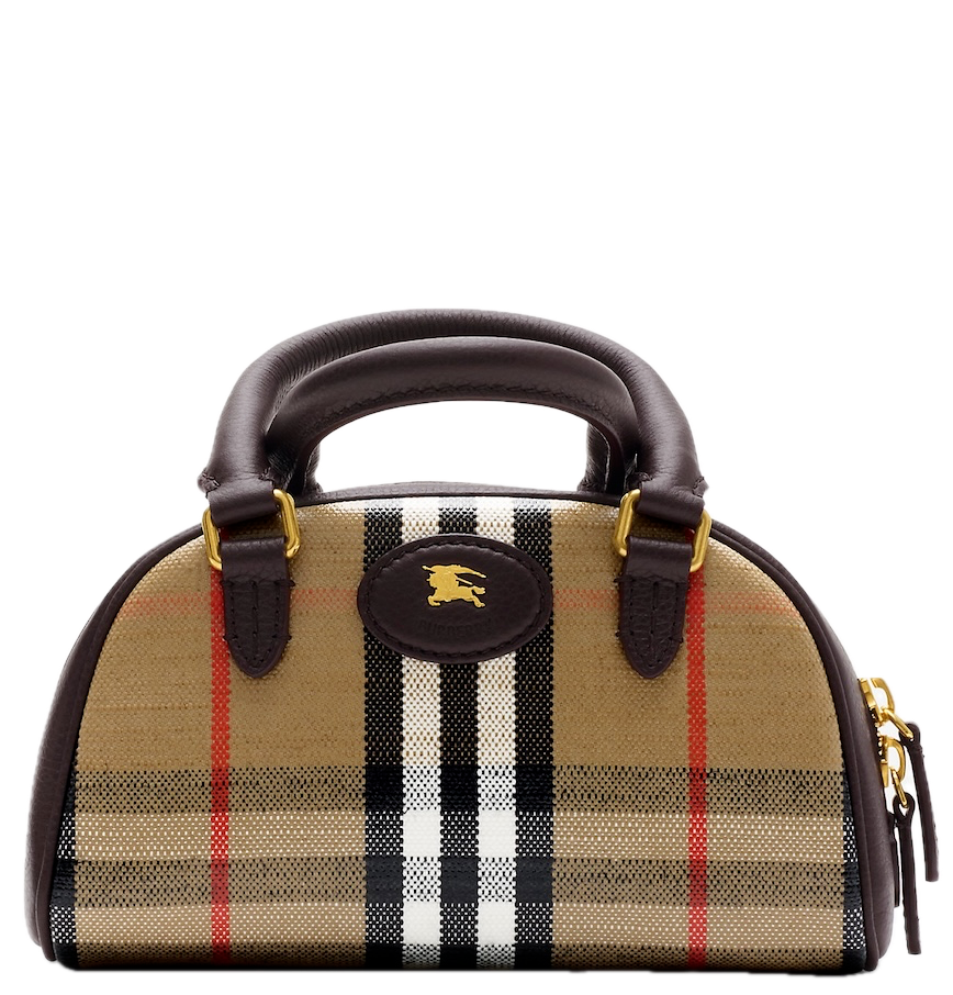  Túi Nữ Burberry Mini Highlands Bowling Bag​ 'Sand' 