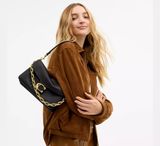  Túi Nữ Coach Chain Tabby Shoulder Bag 'Black' 