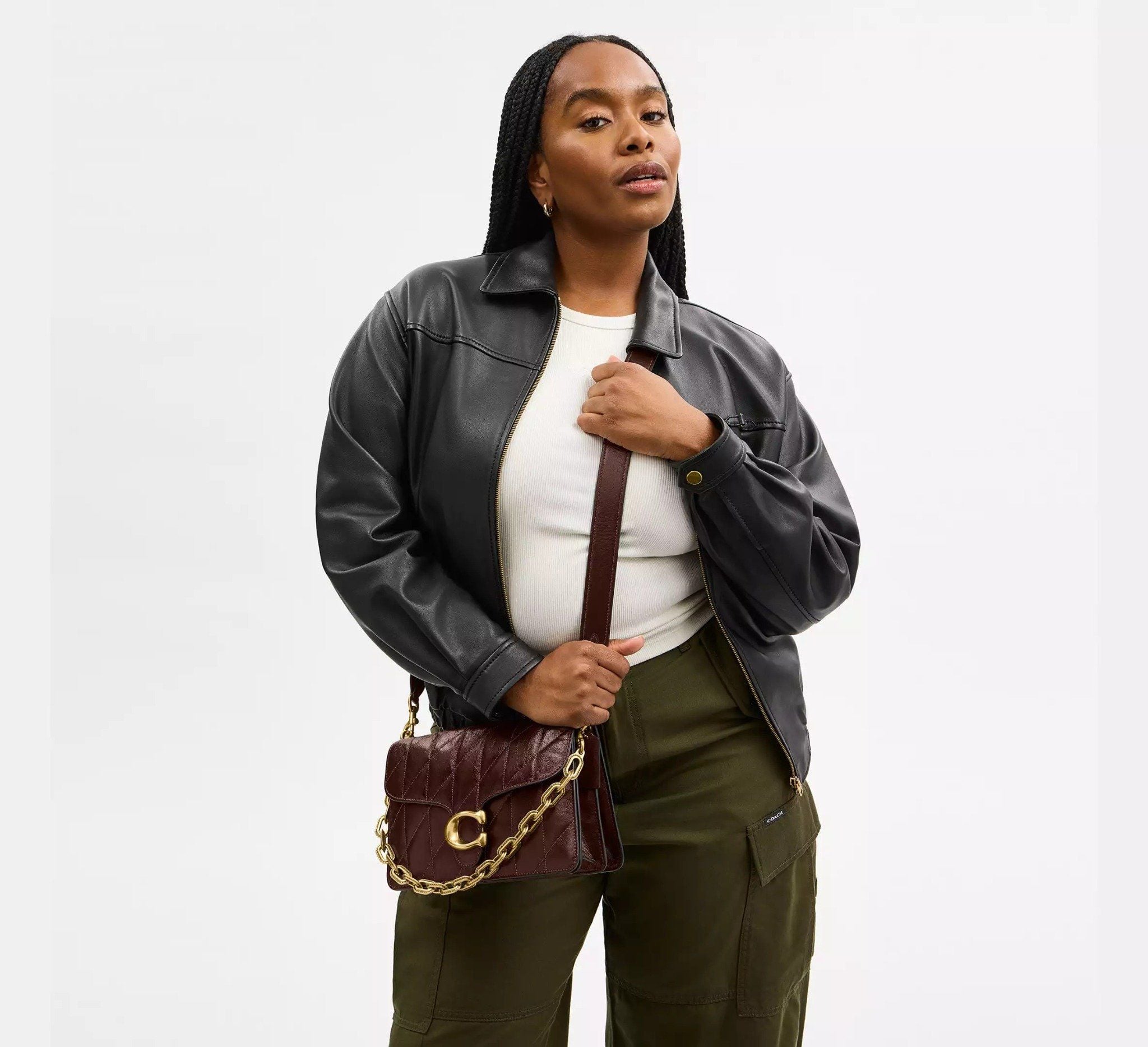  Túi Nữ Coach Chain Tabby Shoulder Bag 'Maple' 