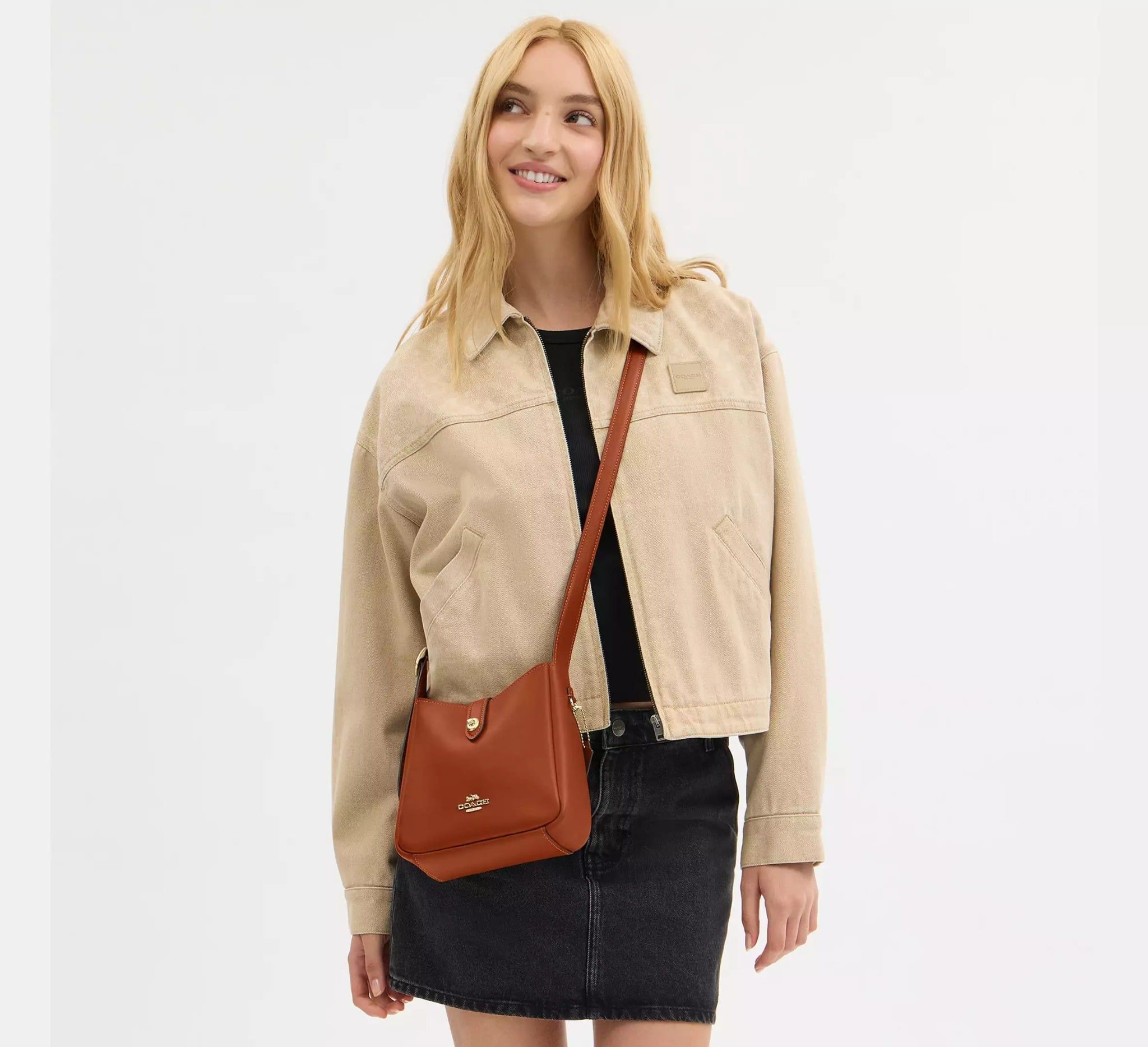  Túi Nữ Coach Hadley Mini Crossbody Bag 'Tan' 