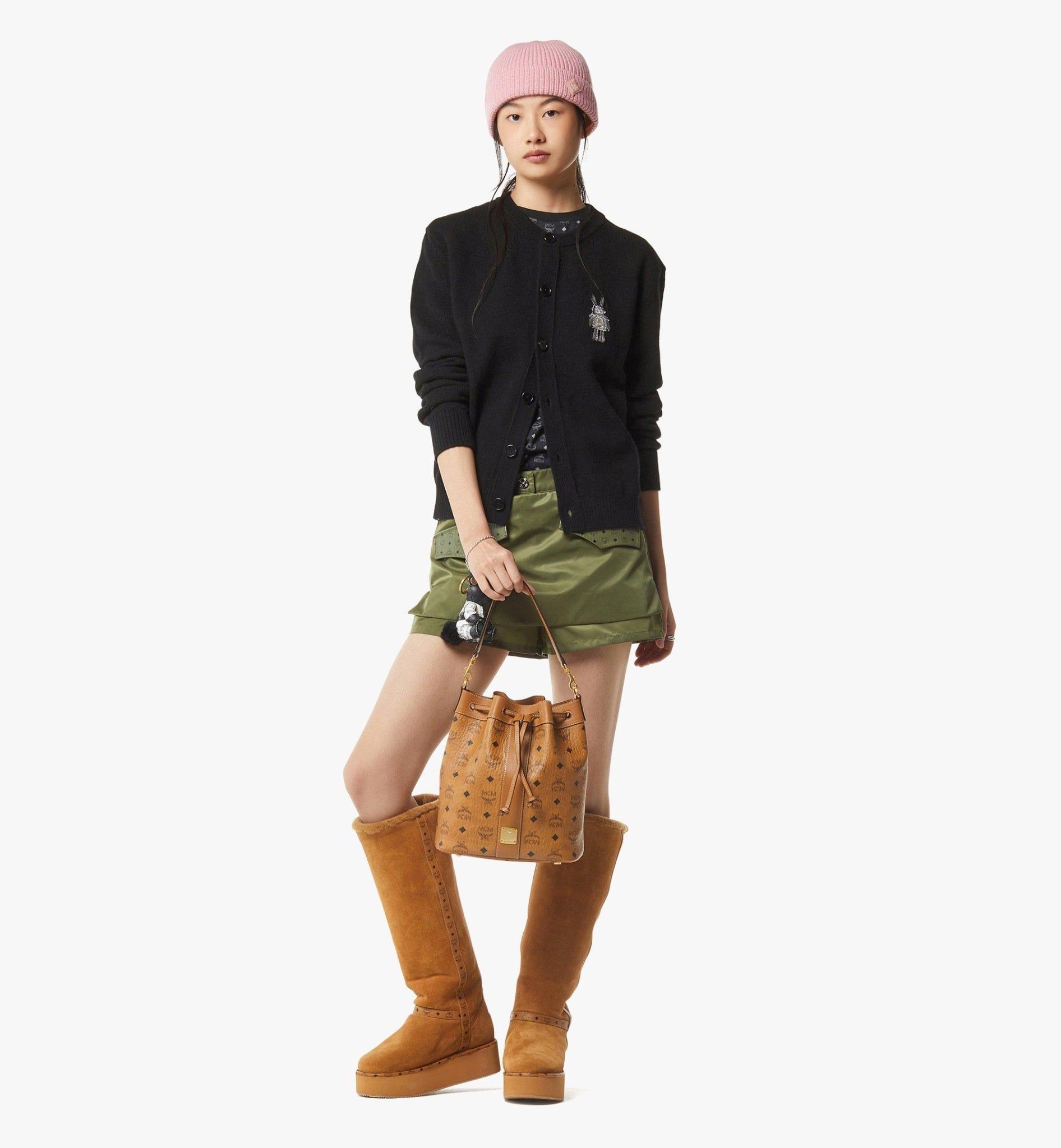 Túi Nữ MCM Drawstring Medium Bag 'Cognac' 