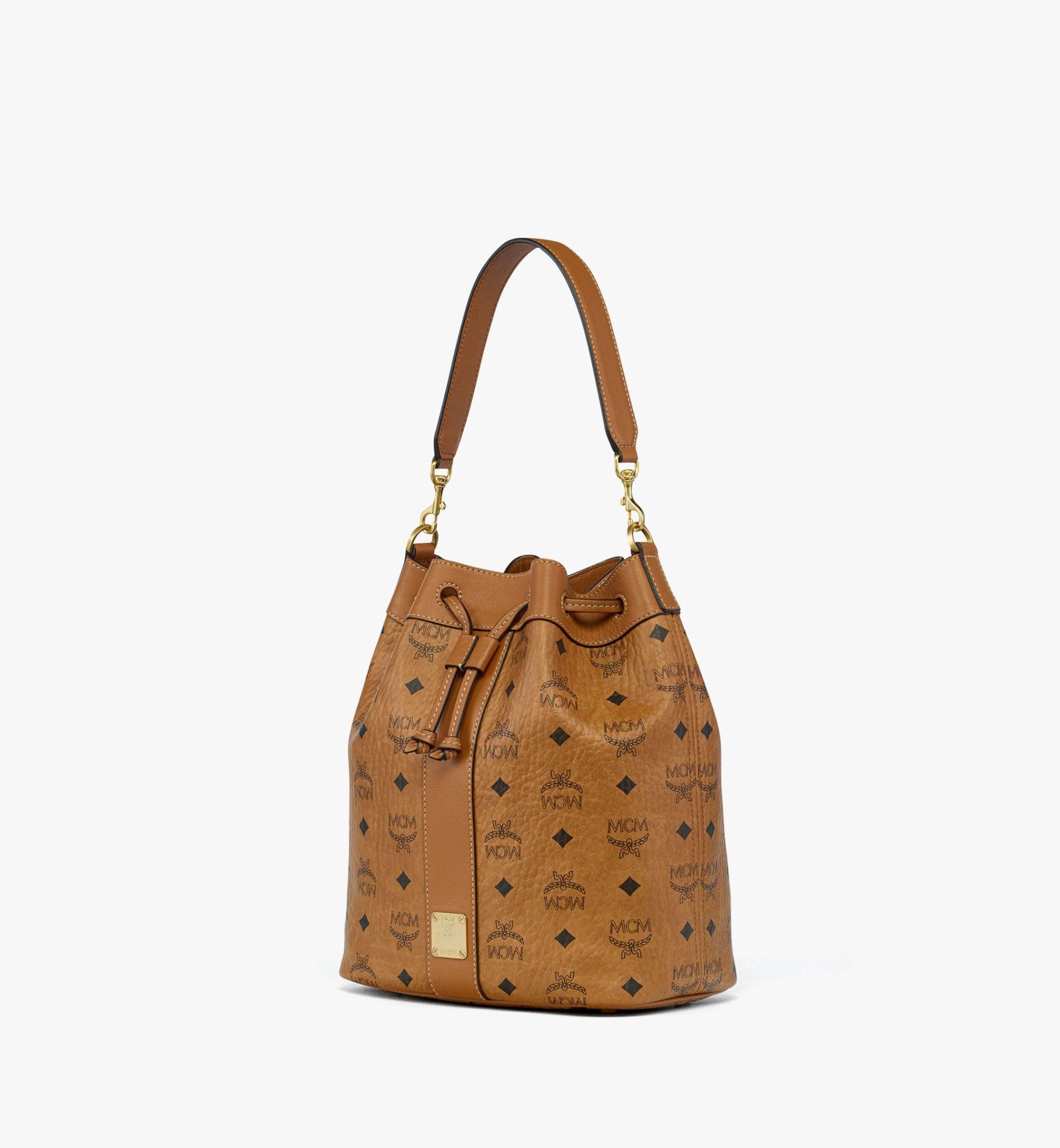  Túi Nữ MCM Drawstring Medium Bag 'Cognac' 