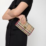  Ví Nữ Burberry Check Chain Strap Wallet 'Beige' 