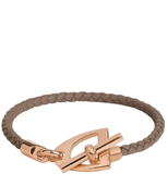  Vòng Tay Nữ Hermes Etrier 'Étoupe Rose Gold' 