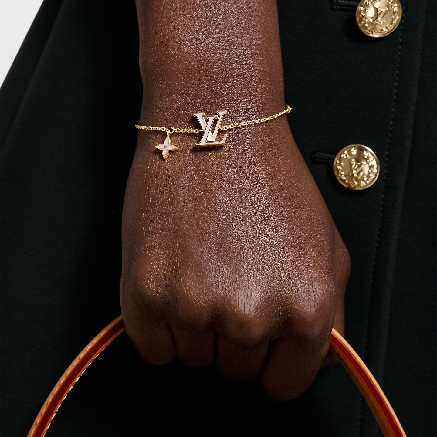  Vòng Tay Nữ Louis Vuitton LV Iconic Enamel 'Pink' 