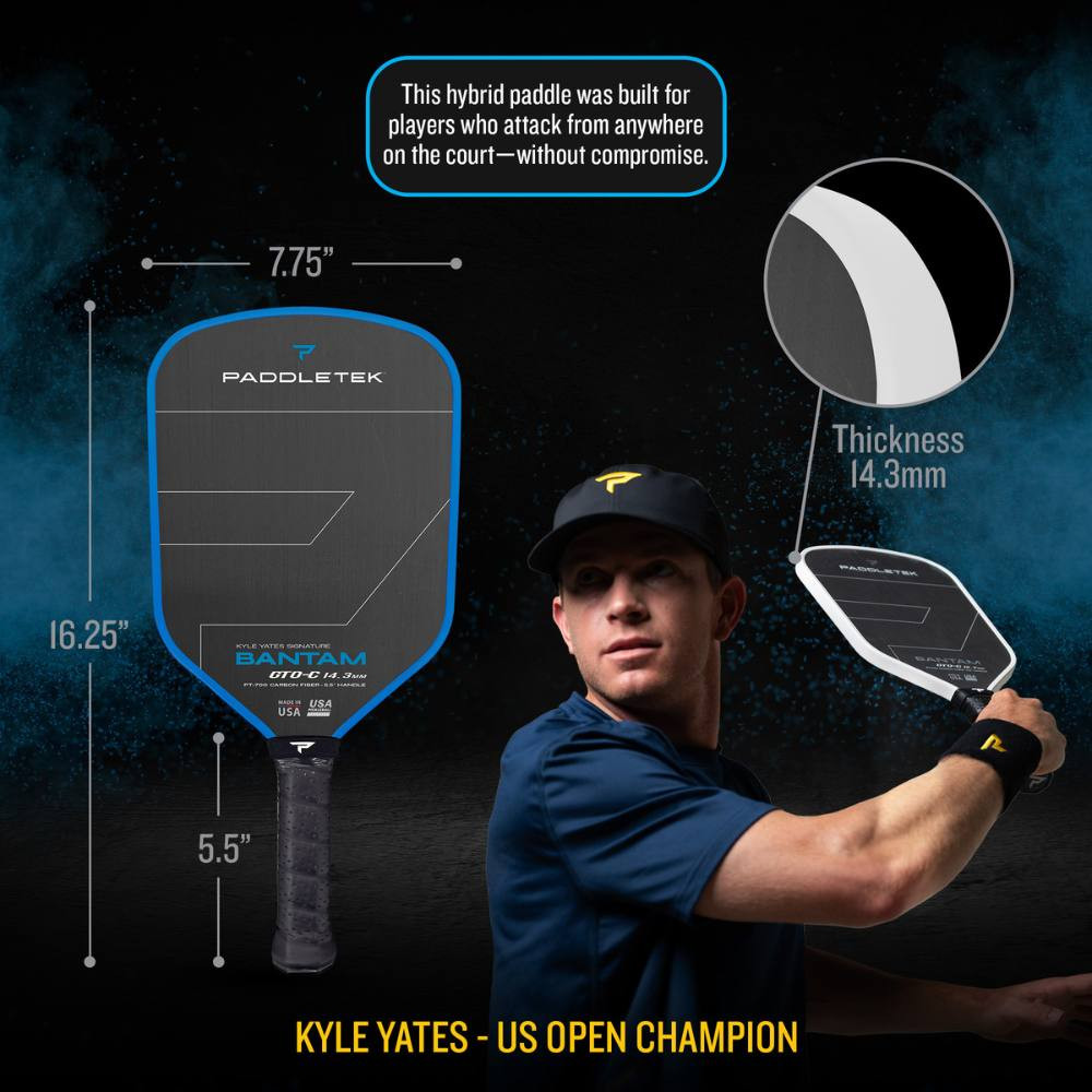 Vợt Pickleball Paddletek Bantam GTO-C 14.3 14.3mm 'Blue' 
