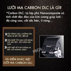 Bộ lưỡi tông đơ cắt tóc thay thế cho Kemei KM-2296 bằng thép không gỉ mạ DLC chuyên dụng - Chính hãng
