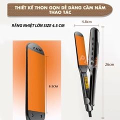 Máy duỗi tóc Kemei KM-3114P điều chỉnh 4 mức nhiệt sử dụng được cho mọi loại tóc - Hàng chính hãng