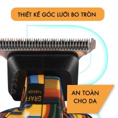 Tông đơ chấn viền Kemei KM-MAX5090 màn hình LCD hiển thị chuyên nghiệp sạc nhanh USB kèm theo 6 cữ lược tiện lợi cắt tóc - Hàng chính hãng