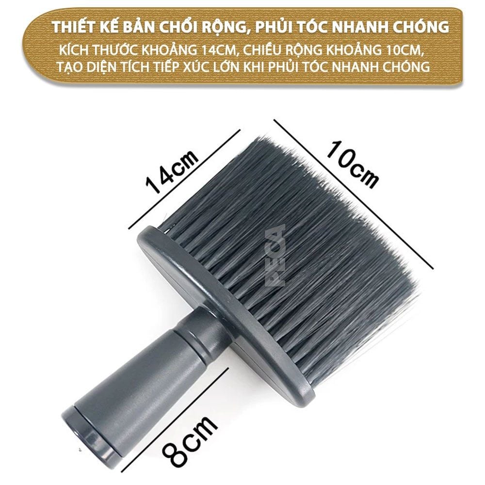 Chổi phủi tóc Kemei chuyên nghiệp đầu lông mềm giúp phủi sạch, cọ quét tóc sau khi cắt chuyên dụng cho tiệm barber - Chính hãng