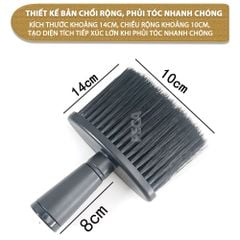 Chổi phủi tóc Kemei chuyên nghiệp đầu lông mềm giúp phủi sạch, cọ quét tóc sau khi cắt chuyên dụng cho tiệm barber - Chính hãng