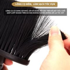 Chổi phủi tóc Kemei chuyên nghiệp đầu lông mềm giúp phủi sạch, cọ quét tóc sau khi cắt chuyên dụng cho tiệm barber - Chính hãng