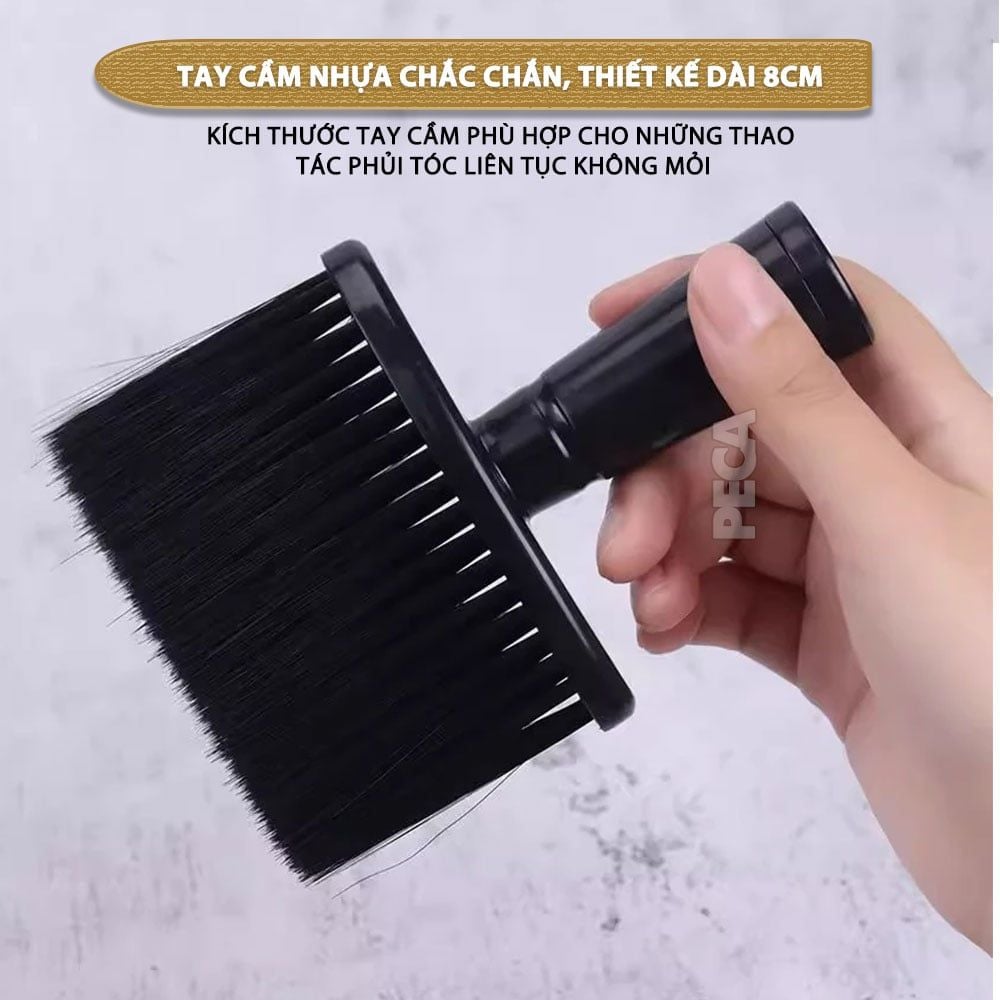 Chổi phủi tóc Kemei chuyên nghiệp đầu lông mềm giúp phủi sạch, cọ quét tóc sau khi cắt chuyên dụng cho tiệm barber - Chính hãng