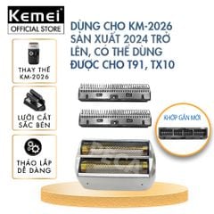 Lưỡi thay thế máy cạo râu Kemei KM-2026 dùng cho máy sản xuất từ năm 2024 trở lên - Chính hãng