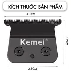 Bộ lưỡi tông đơ chấn viền thay thế cho Kemei KM-2299 bằng thép không gỉ mạ DLC chuyên dụng - Chính hãng