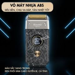 Máy cạo râu Kemei KM-KM-T410 lưỡi nổi 3D điều chỉnh 10 mức tốc độ, cạo sạch nhanh, màn hình LCD, công suất mạnh mẽ 5W - Hàng chính hãng