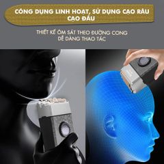 Máy cạo râu Kemei KM-KM-T410 lưỡi nổi 3D điều chỉnh 10 mức tốc độ, cạo sạch nhanh, màn hình LCD, công suất mạnh mẽ 5W - Hàng chính hãng