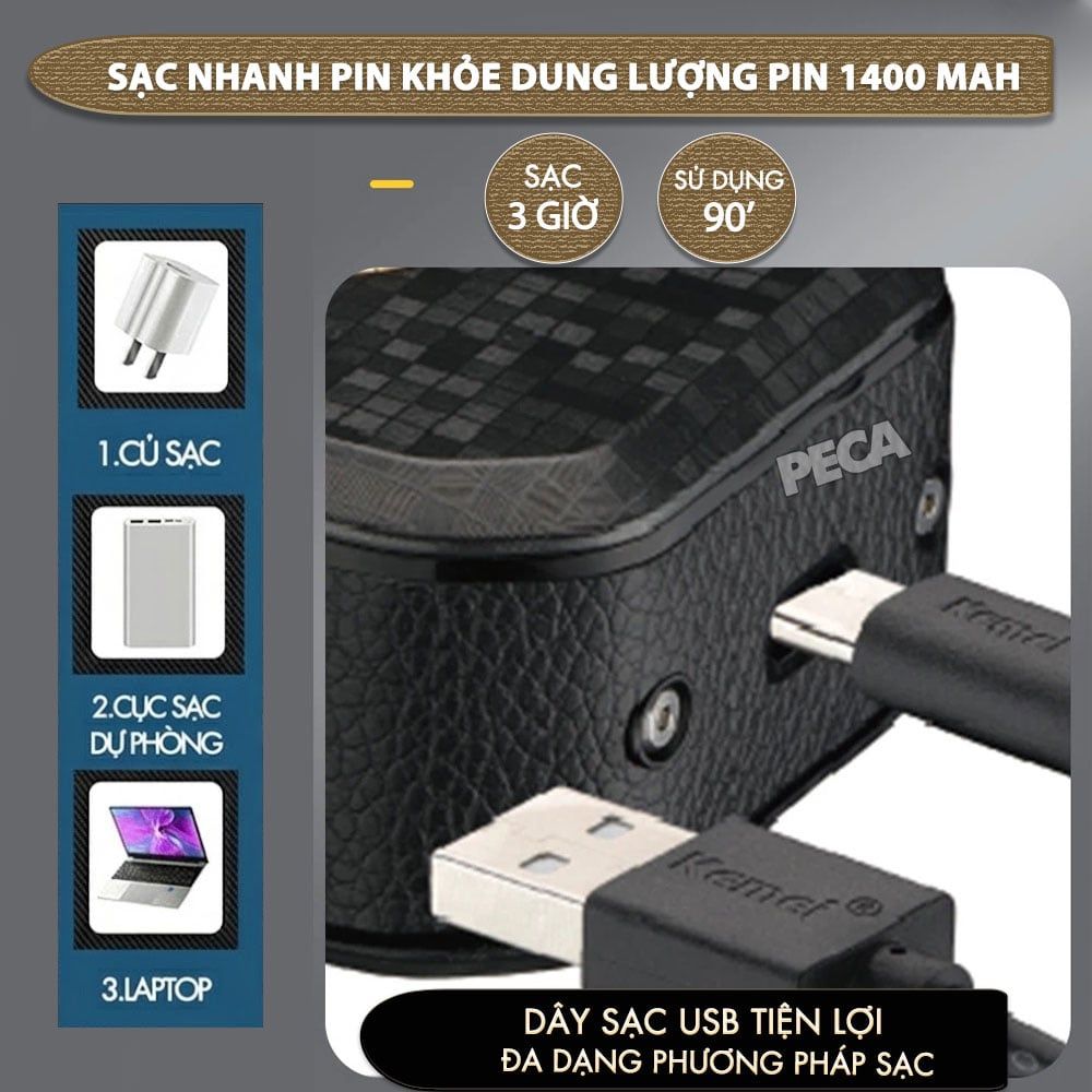 Máy cạo râu Kemei KM-KM-T410 lưỡi nổi 3D điều chỉnh 10 mức tốc độ, cạo sạch nhanh, màn hình LCD, công suất mạnh mẽ 5W - Hàng chính hãng