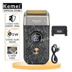 Máy cạo râu Kemei KM-KM-T410 lưỡi nổi 3D điều chỉnh 10 mức tốc độ, cạo sạch nhanh, màn hình LCD, công suất mạnh mẽ 5W - Hàng chính hãng